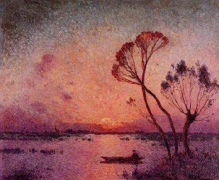 unknow artist Sunset in Briere I Norge oil painting art